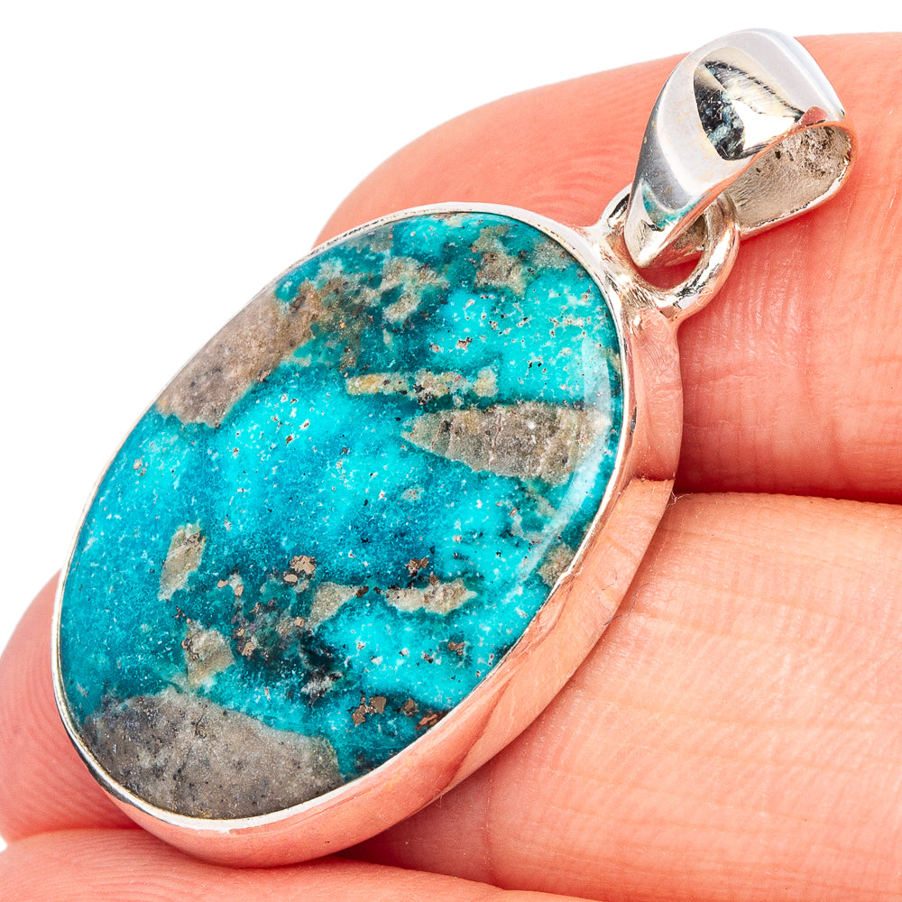 Rare Persian Turquoise Pendant 1 1/4" (925 Sterling Silver) P44898