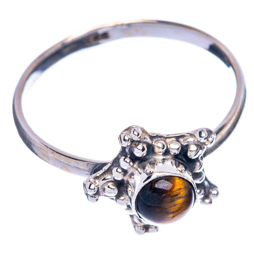 Tiger Eye Dainty Ring Size 8.25 (925 Sterling Silver) R145649