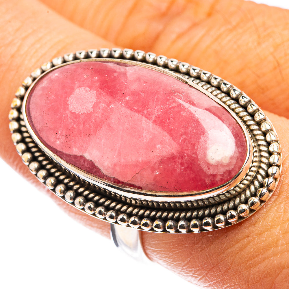 Large Rhodochrosite Ring Size 8.25 (925 Sterling Silver) R142878