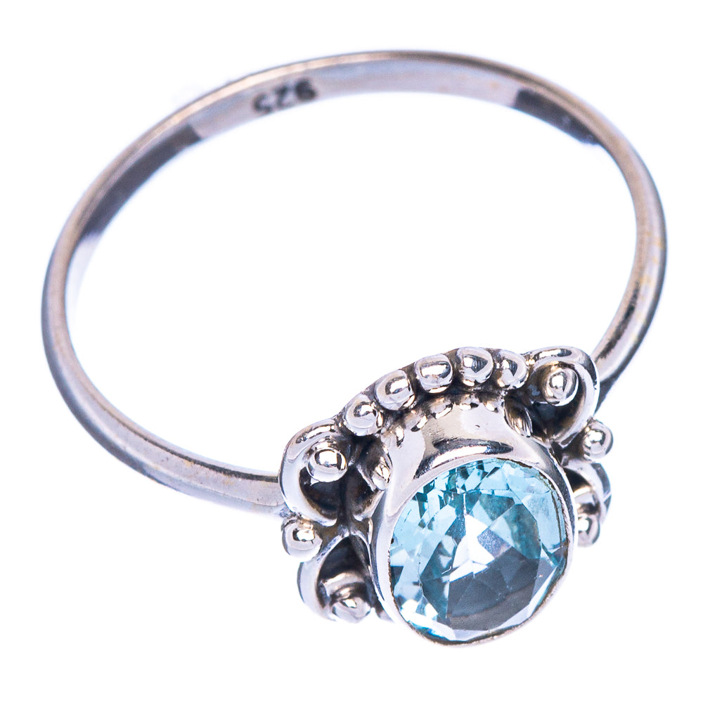 Blue Topaz Dainty Ring Size 7 (925 Sterling Silver) R147123