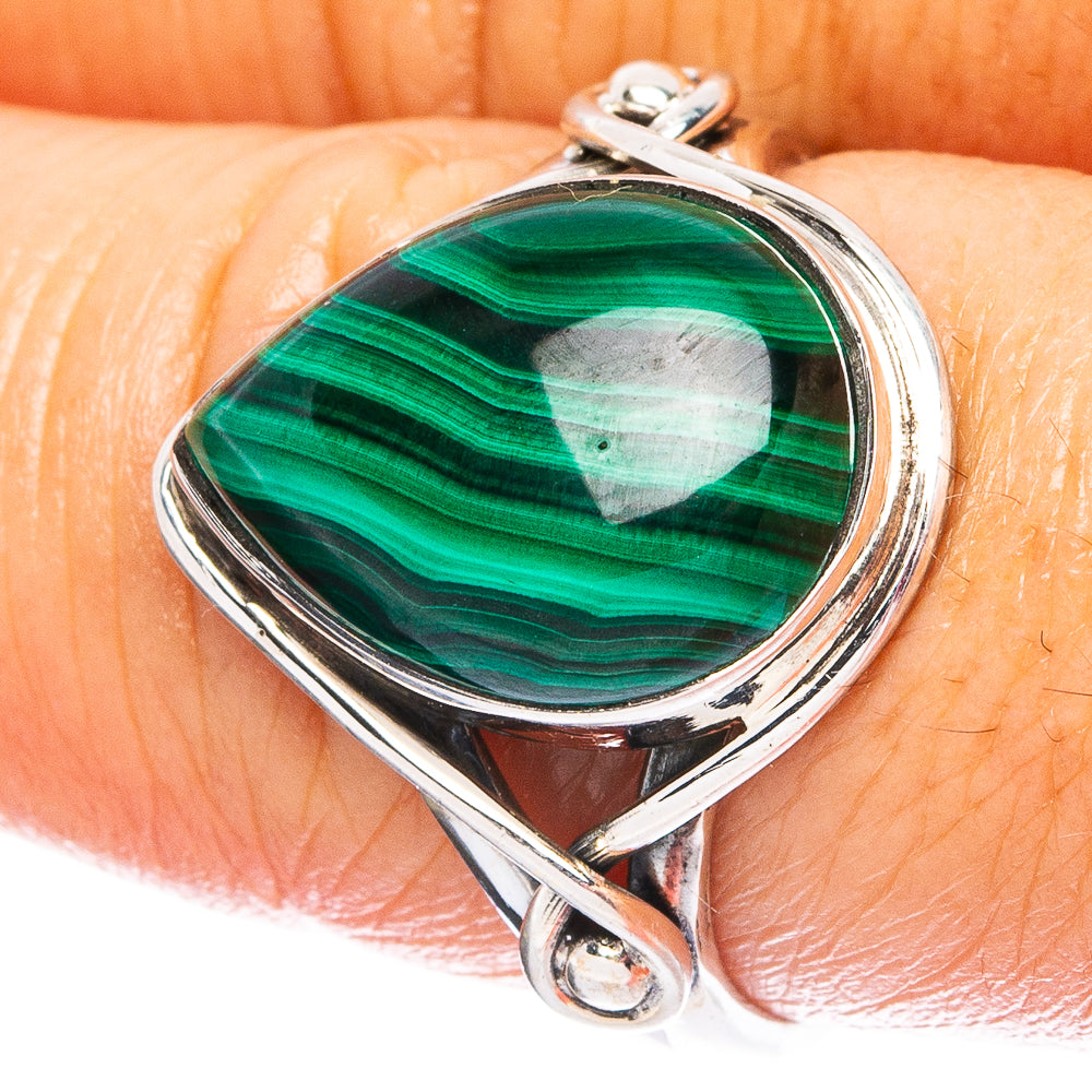 Malachite 925 Sterling Silver Ring Size 8.75 (925 Sterling Silver) R6215