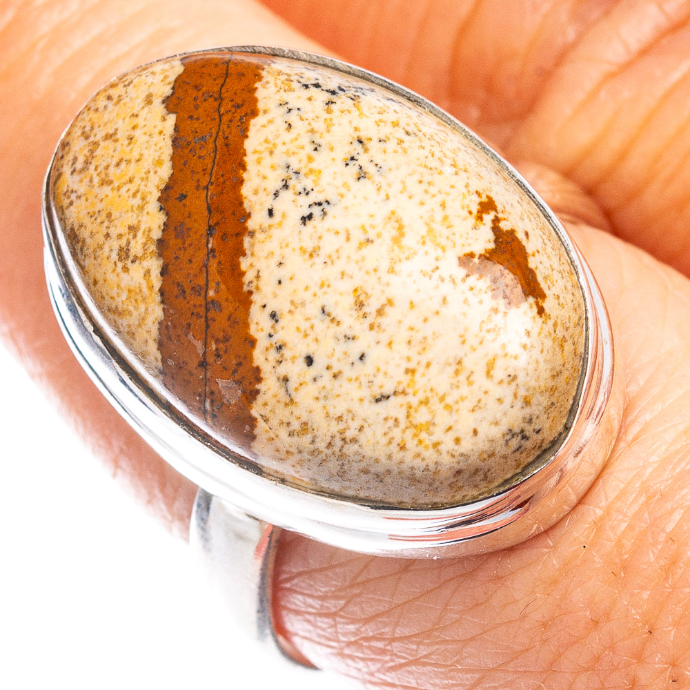 Picture Jasper Ring Size 8.5 (.925 Sterling Silver)