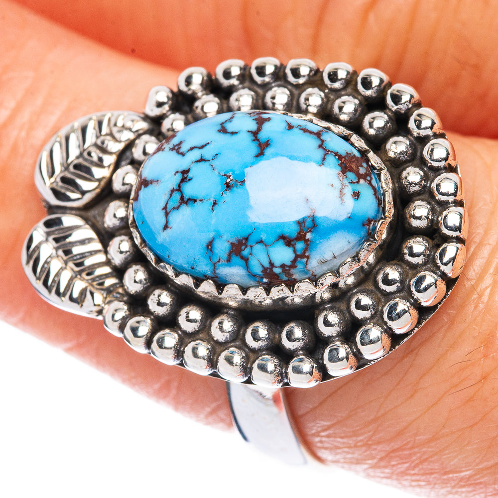 Rare Golden Hills Turquoise Ring Size 8 (925 Sterling Silver) R2870