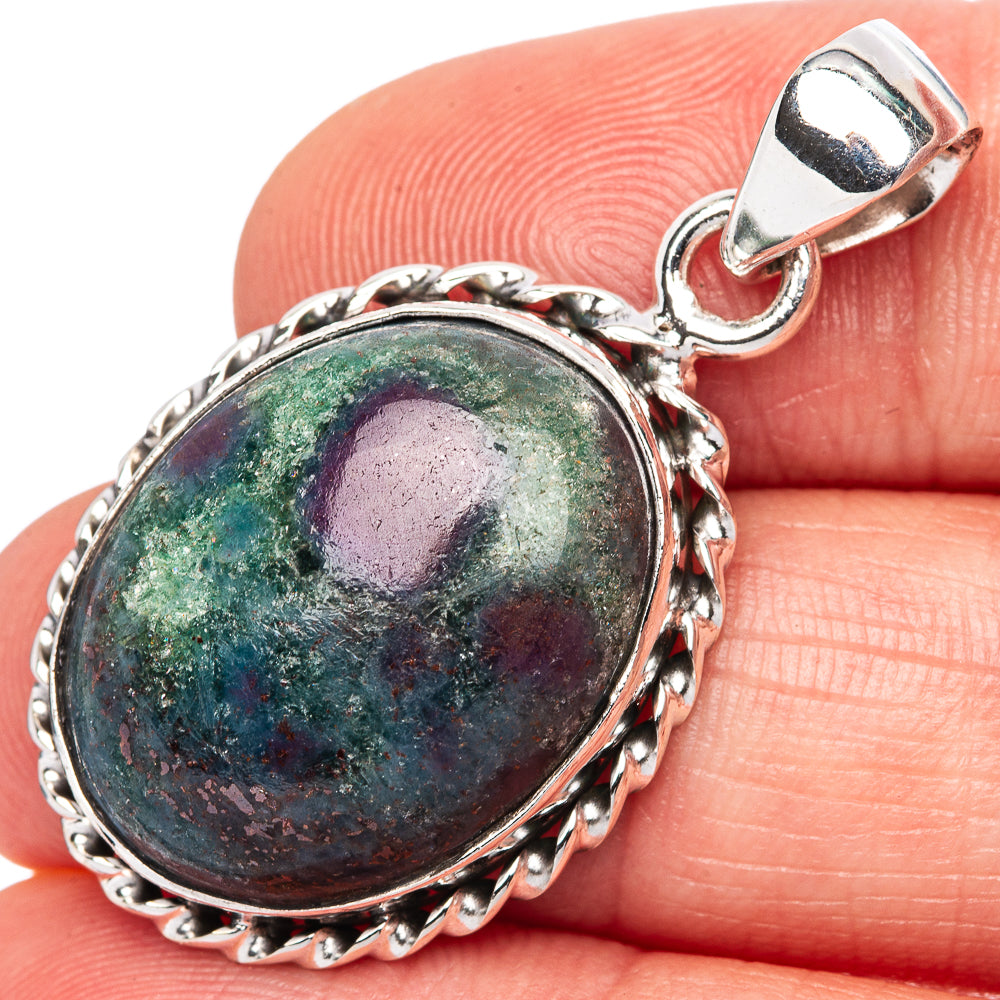 Ruby Kyanite Pendants 1 3/8" (925 Sterling Silver) P42384