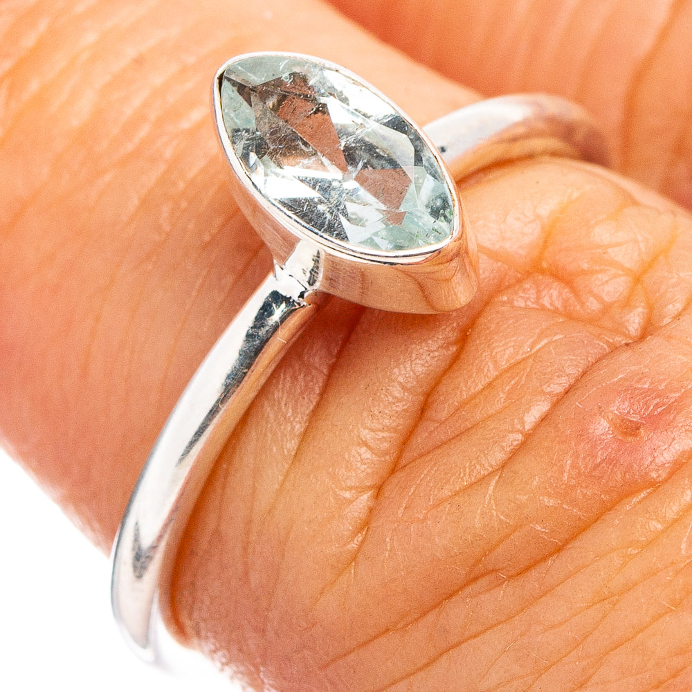 Aquamarine Ring Size 6 (.925 Sterling Silver)