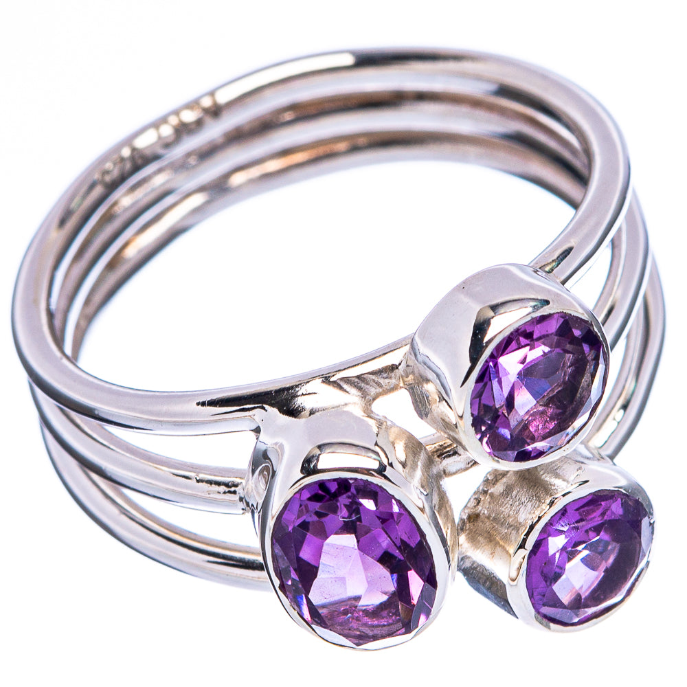 Premium Amethyst Ring Size 6.5 (.925 Sterling Silver)