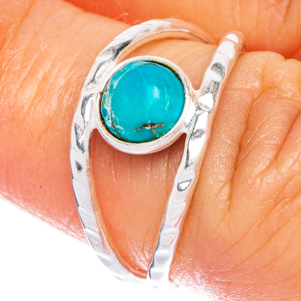 Tibetan Turquoise Dainty Ring Size 6 (925 Sterling Silver) R147049
