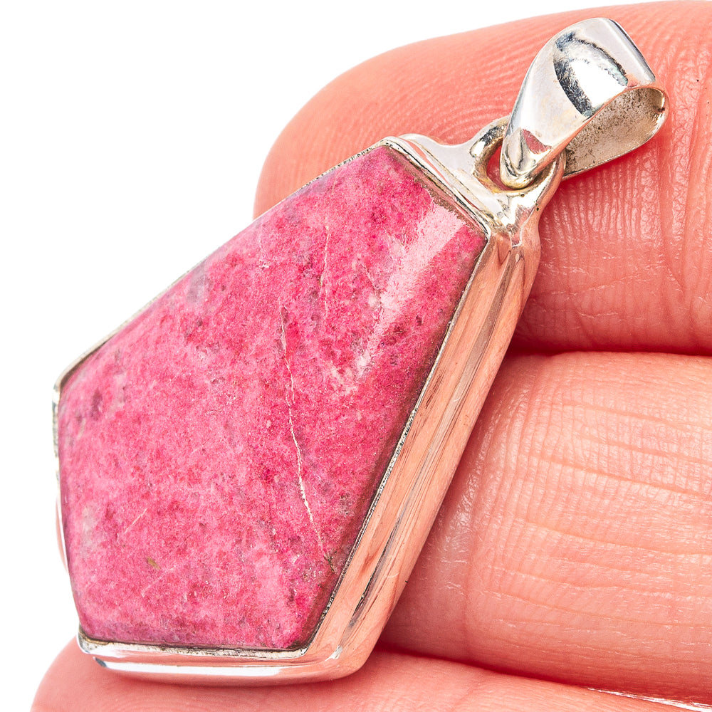 Thulite Pendant 1 1/2" (.925 Sterling Silver)