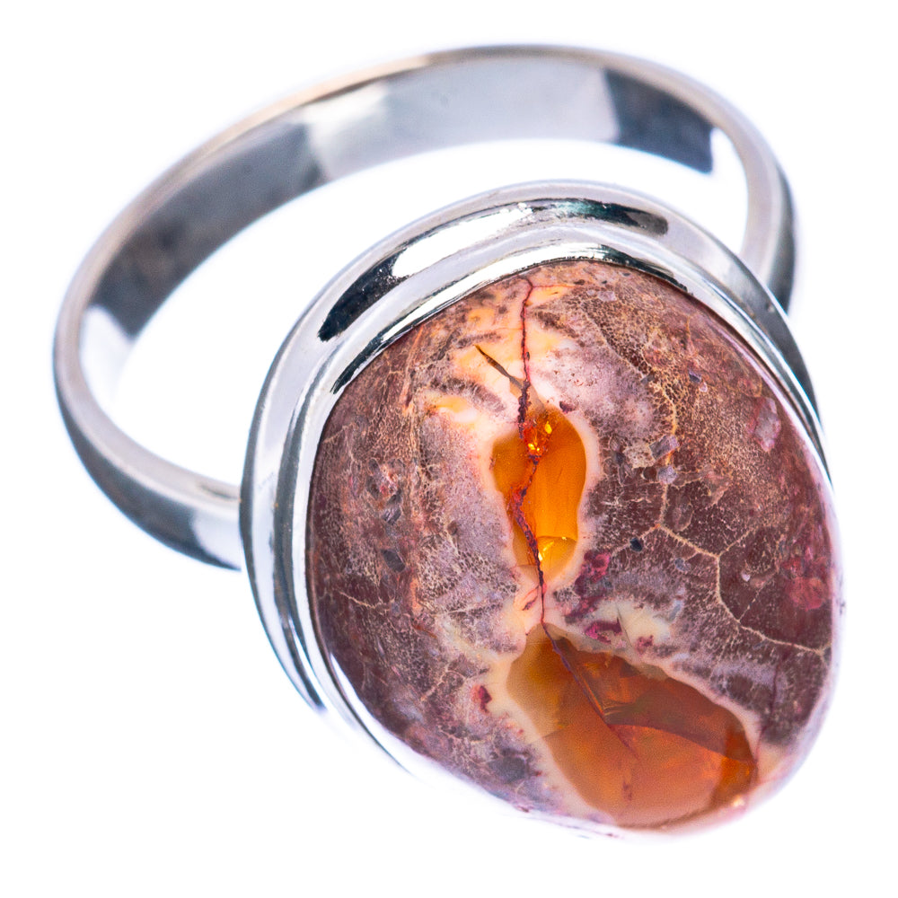 Rare Mexican Fire Opal Ring Size 7 (925 Sterling Silver) R2952
