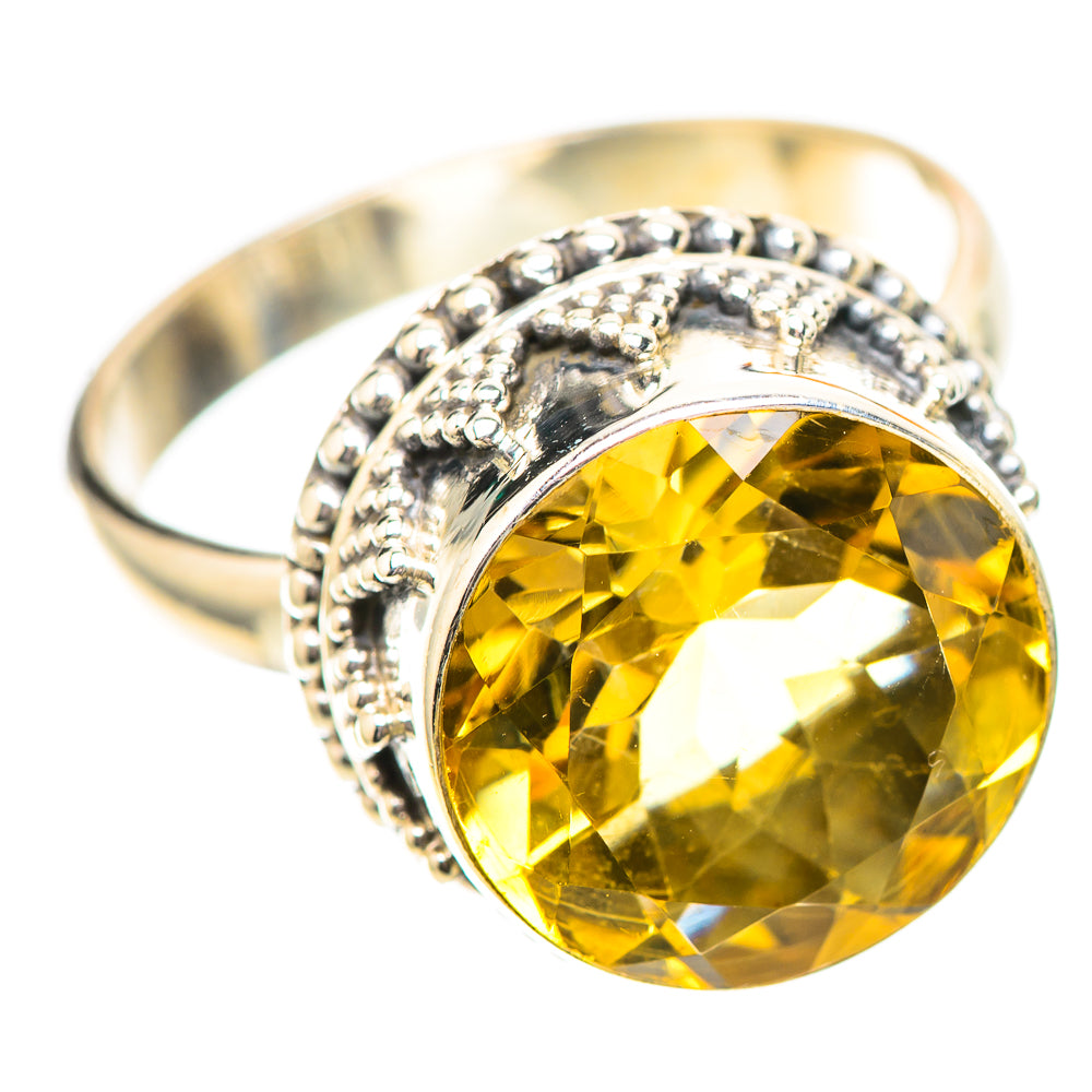 Faceted Citrine 925 Sterling Silver Ring Size 9 (925 Sterling Silver) RING139561
