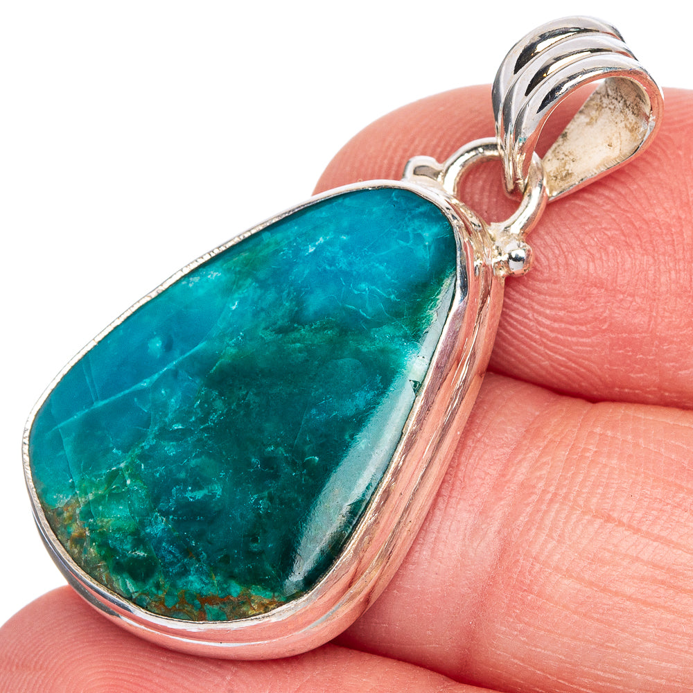 Rare Peruvian Opal Pendant 1 3/8" (925 Sterling Silver) P40757