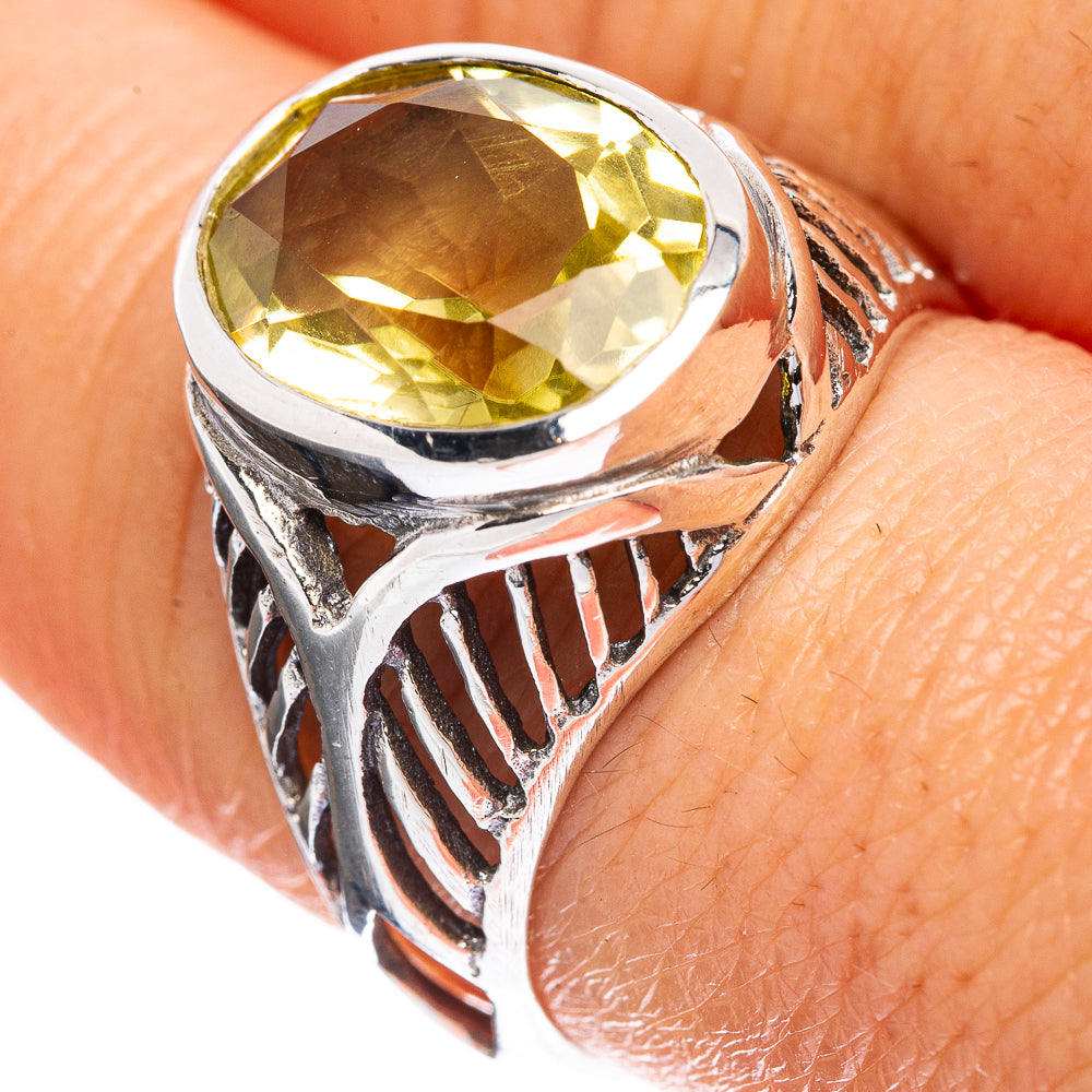 Faceted Citrine Ring Size 9 (925 Sterling Silver) R3239