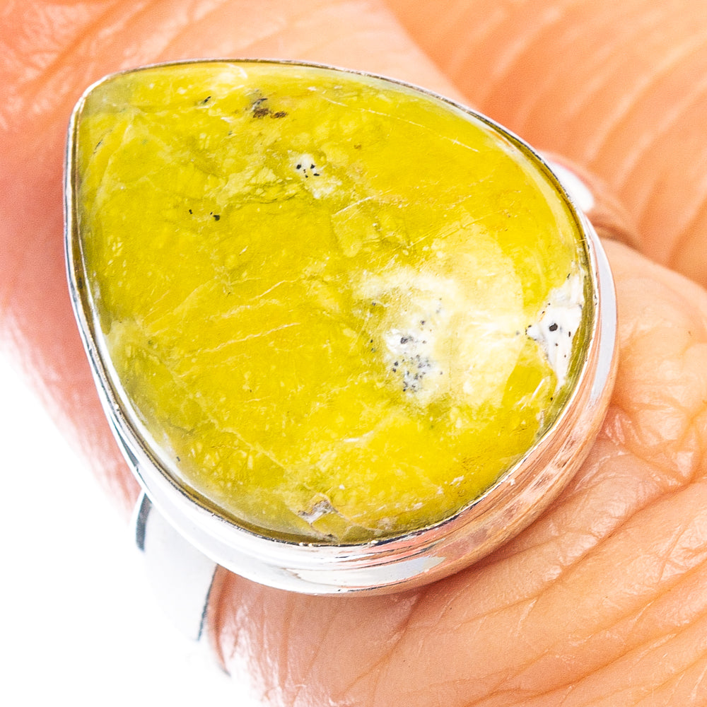 Lizardite Ring Size 5.75 (.925 Sterling Silver)