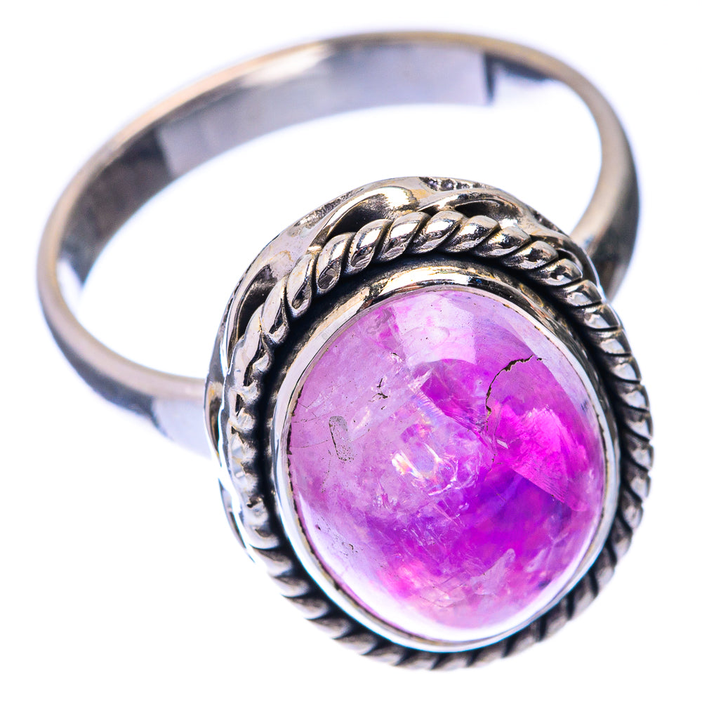 Pink Moonstone Ring Size 7.75 (925 Sterling Silver) R141572