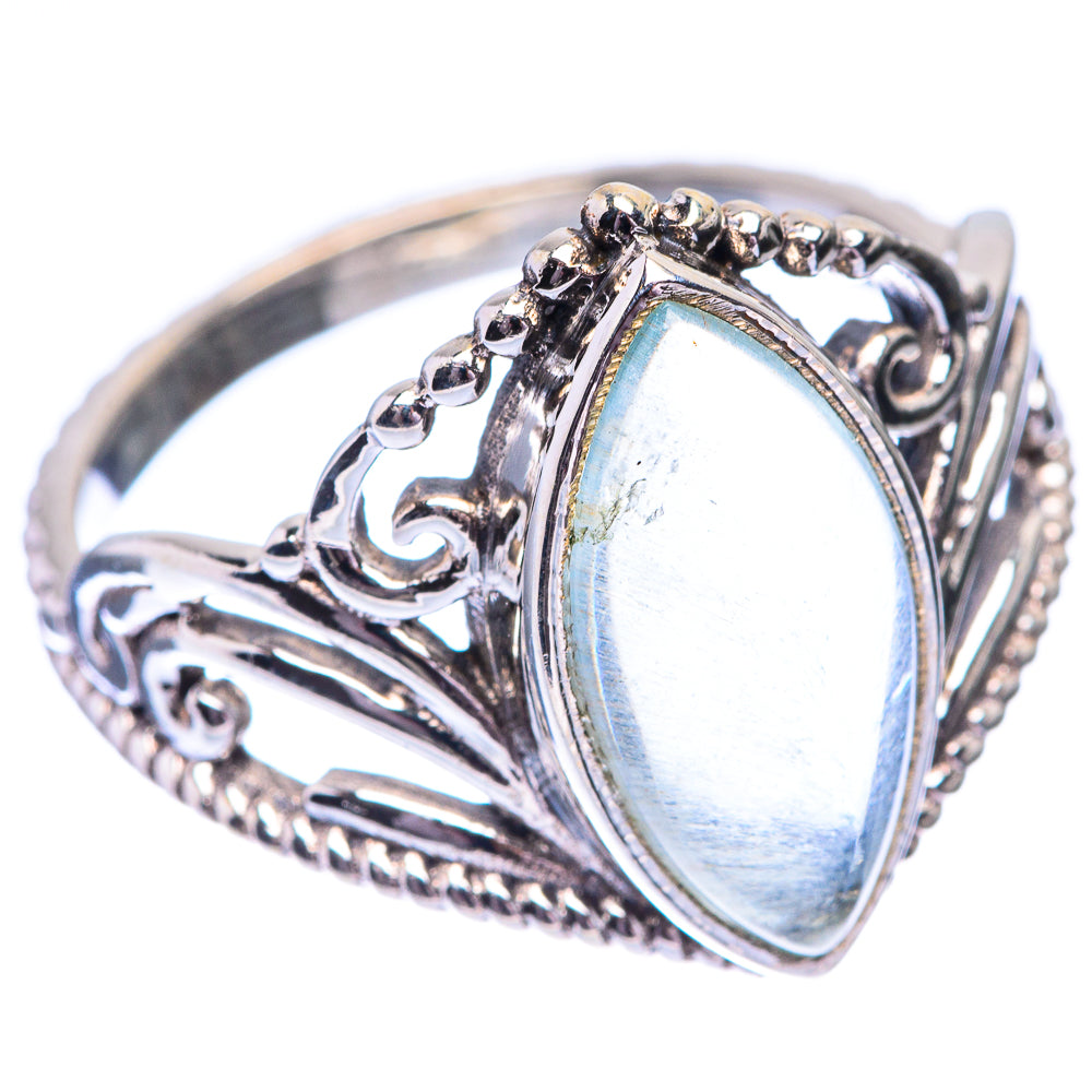Natural Aquamarine Ring Size 10 (925 Sterling Silver) R140552