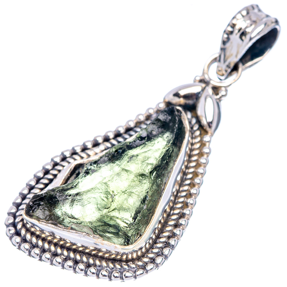 Moldavite Pendant 1 1/2" (.925 Sterling Silver)