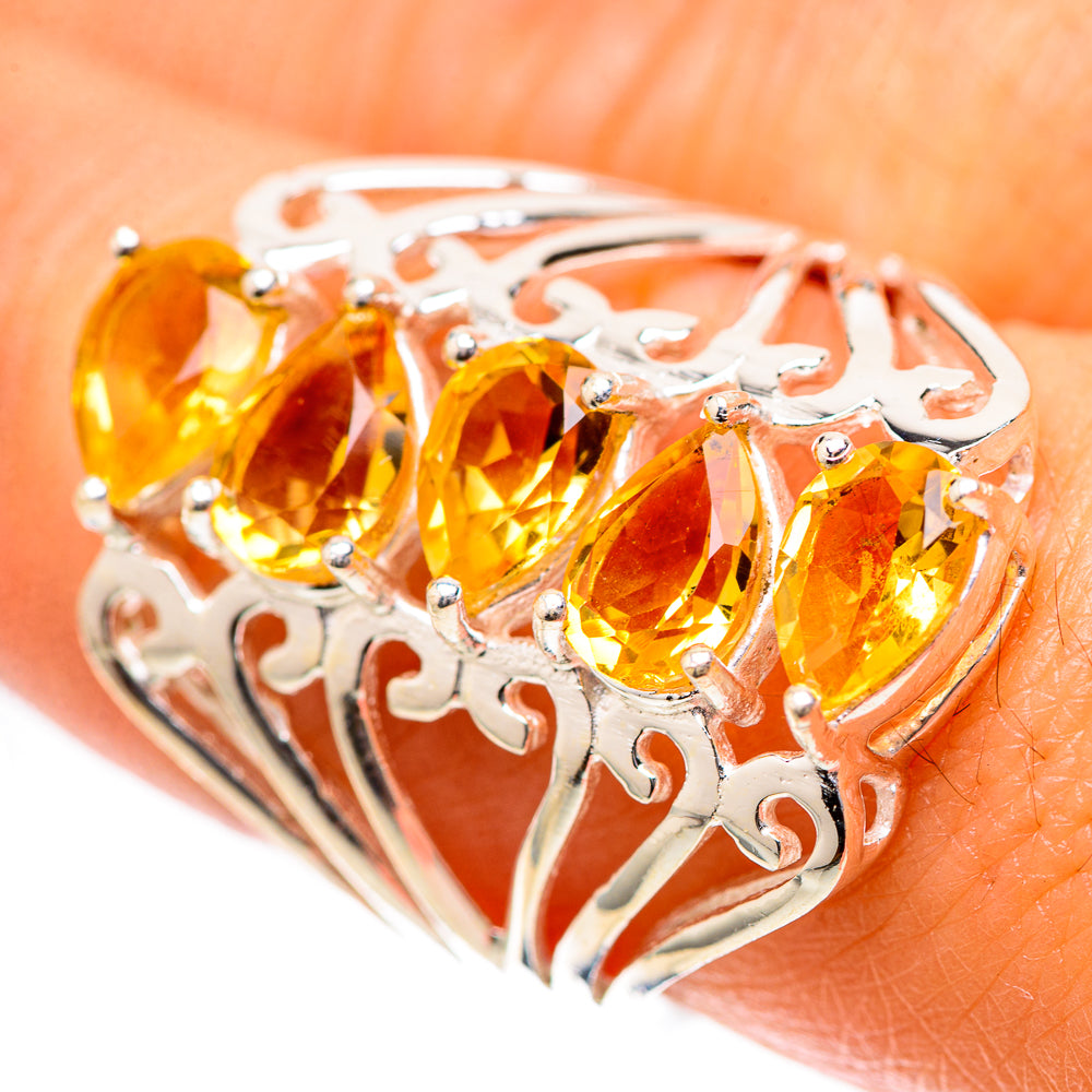 Faceted Citrine Ring Size 7.25 (925 Sterling Silver) RING139264