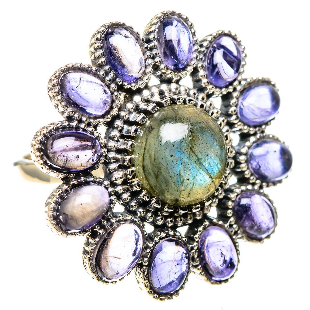 Large Labradorite, Tanzanite Ring Size 8.5 (925 Sterling Silver) RING137944