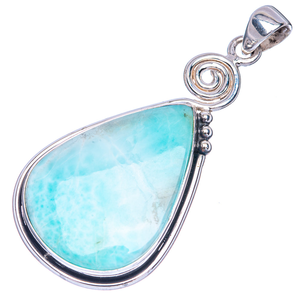 Larimar Pendant 2 1/8" (925 Sterling Silver) P41514
