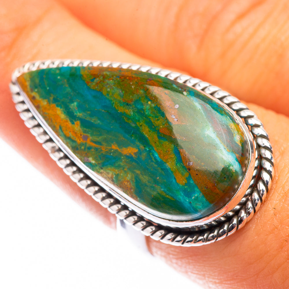 Large Peruvian Opal Ring Size 7.5 (925 Sterling Silver) R141401