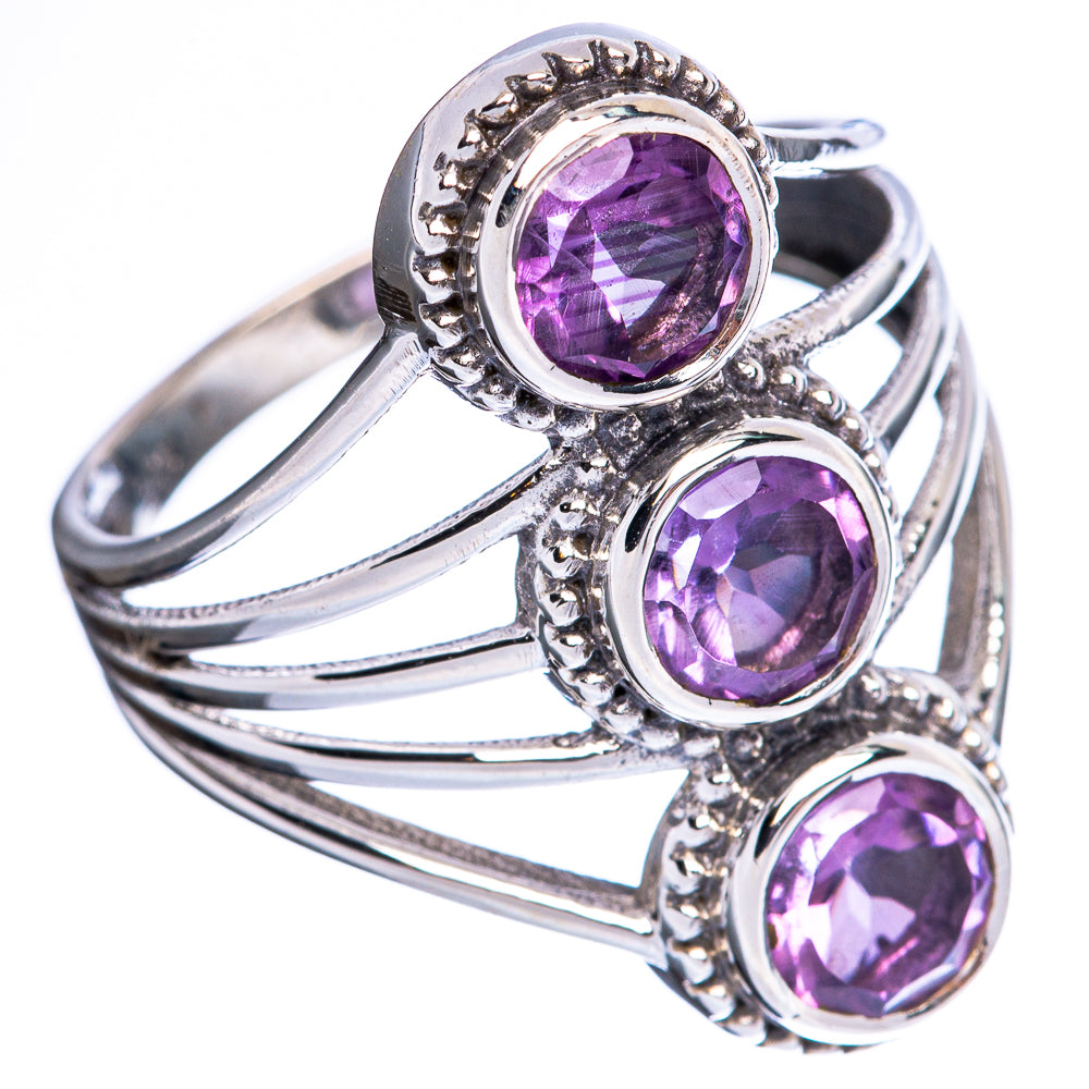 Faceted Amethyst Ring Size 9.5 (925 Sterling Silver) R3231