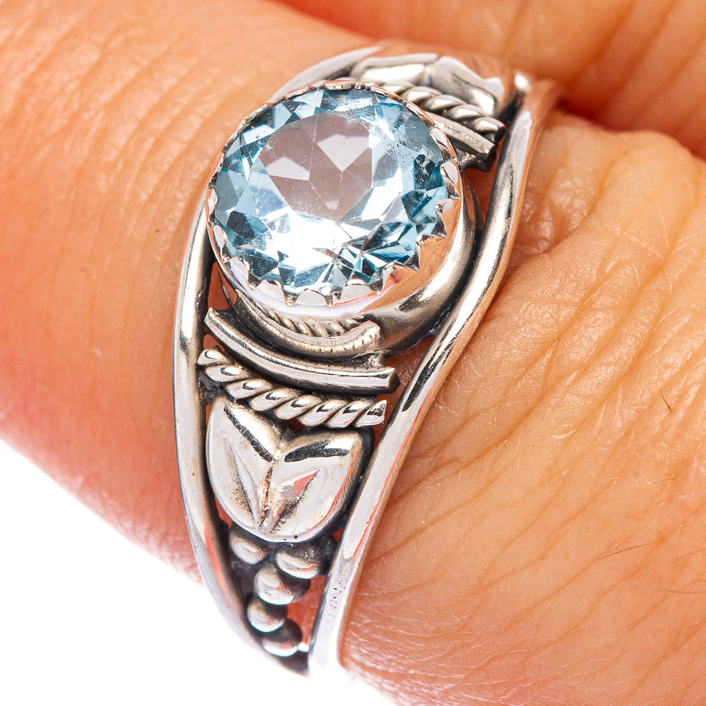 Blue Topaz Dainty Ring Size 8 (925 Sterling Silver) R145790