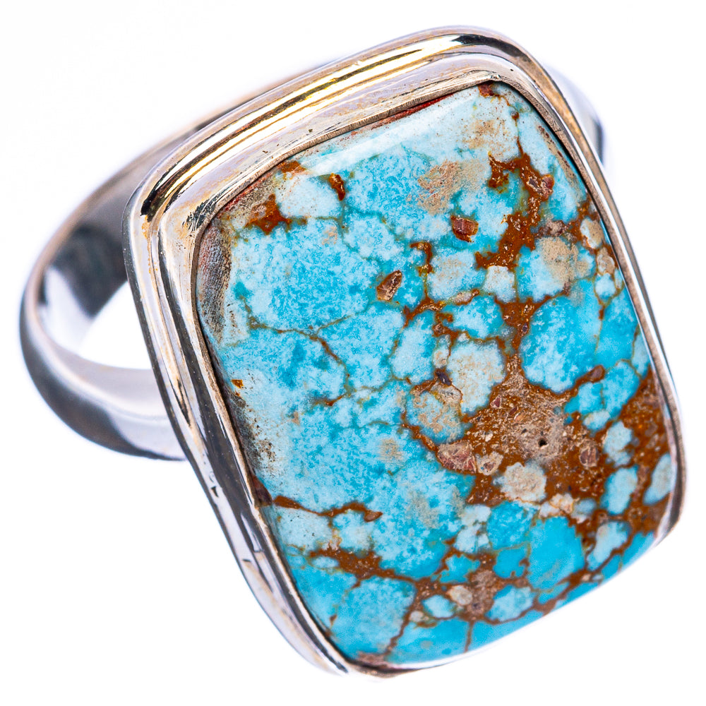 Rare Golden Hills Turquoise Ring Size 8.75 (925 Sterling Silver) R4144