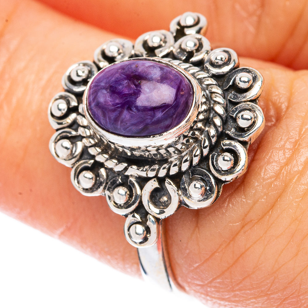 Value Charoite Ring Size 6.75 (925 Sterling Silver) R3273