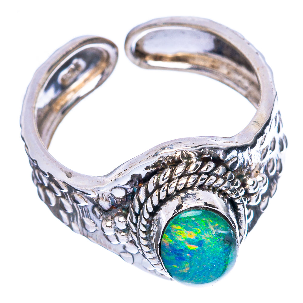 Rare  Doublet Opal Ring Size 7.25 (925 Sterling Silver) R3656