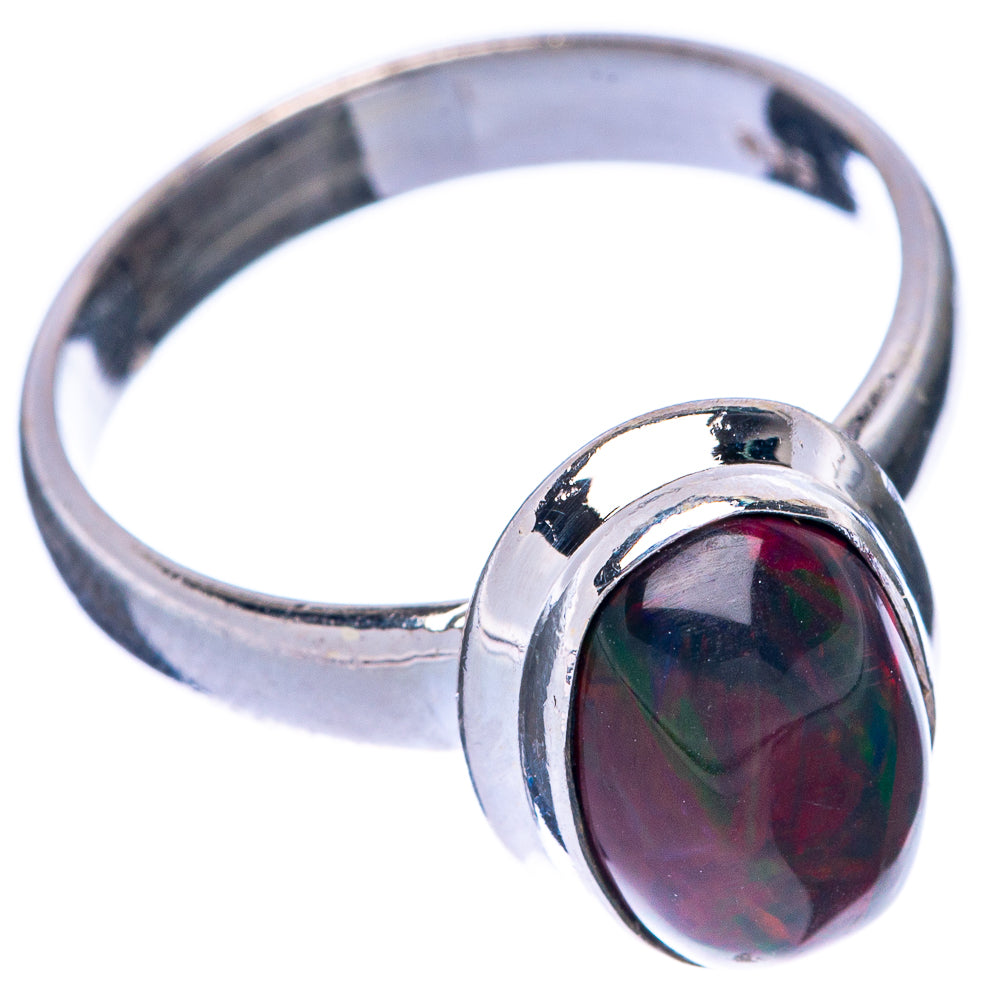 Black Opal Ring Size 6.75 (925 Sterling Silver) R144703