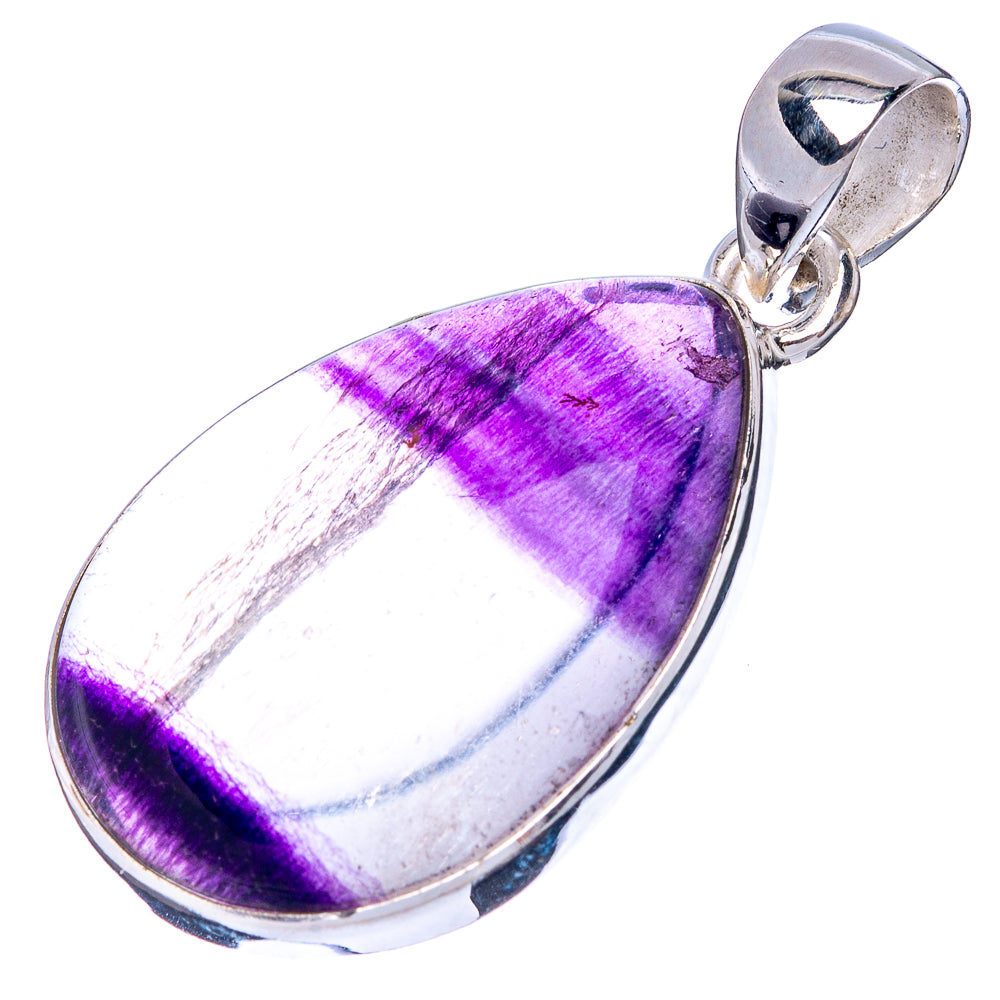 Chevron Amethyst Pendant 1 3/8" (925 Sterling Silver) P42868