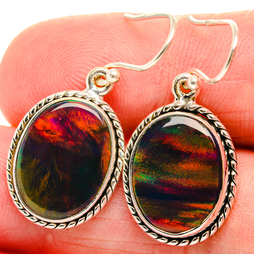 Aura Opal Earrings 1 3/8" (925 Sterling Silver) EARR432088