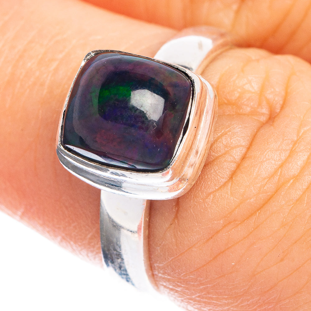 Black Opal Ring Size 7 (925 Sterling Silver) R144280