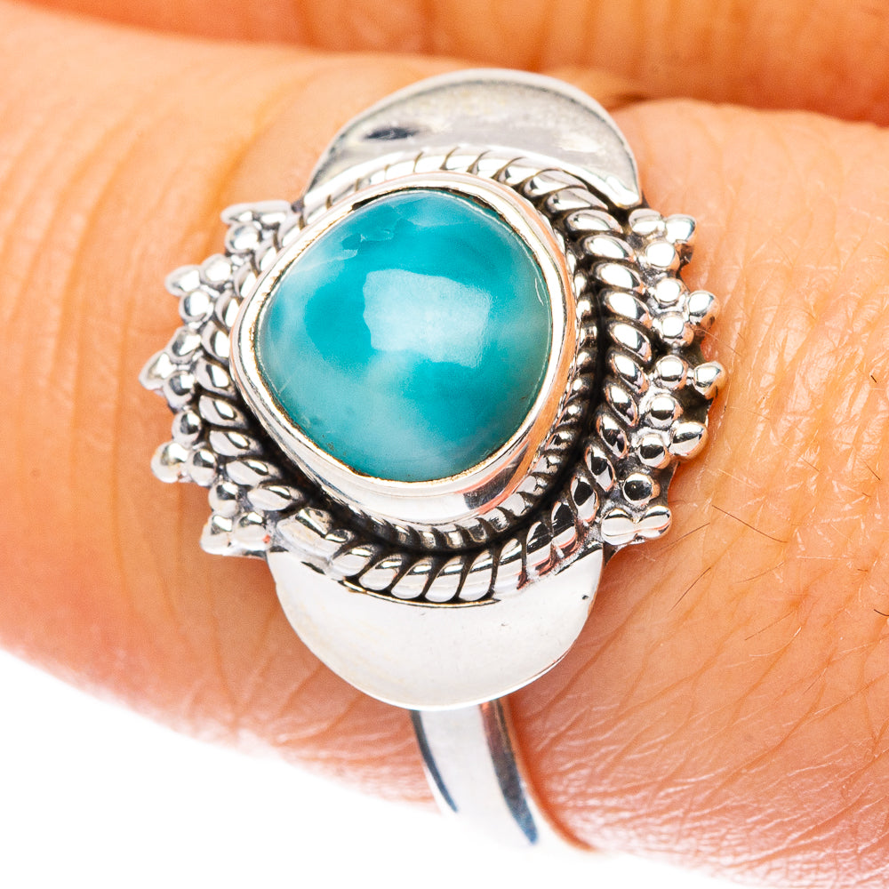 Larimar Ring Size 8.25 (925 Sterling Silver) R4442