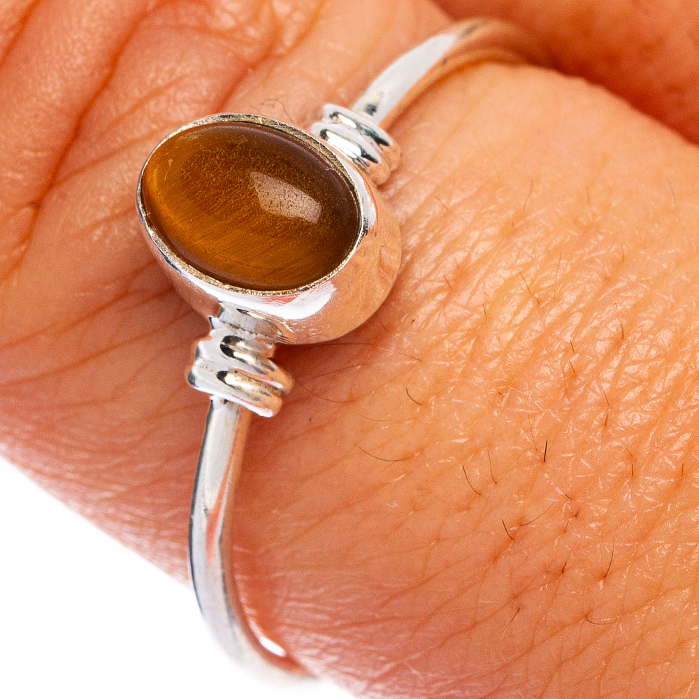 Tiger Eye Dainty Ring Size 9.25 (925 Sterling Silver) R145427