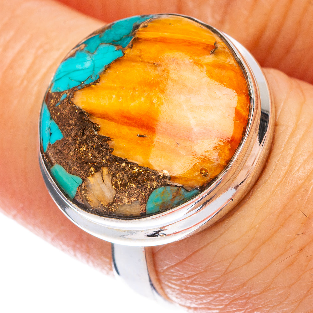 Spiny Oyster Turquoise Ring Size 6.75 (925 Sterling Silver) R146654