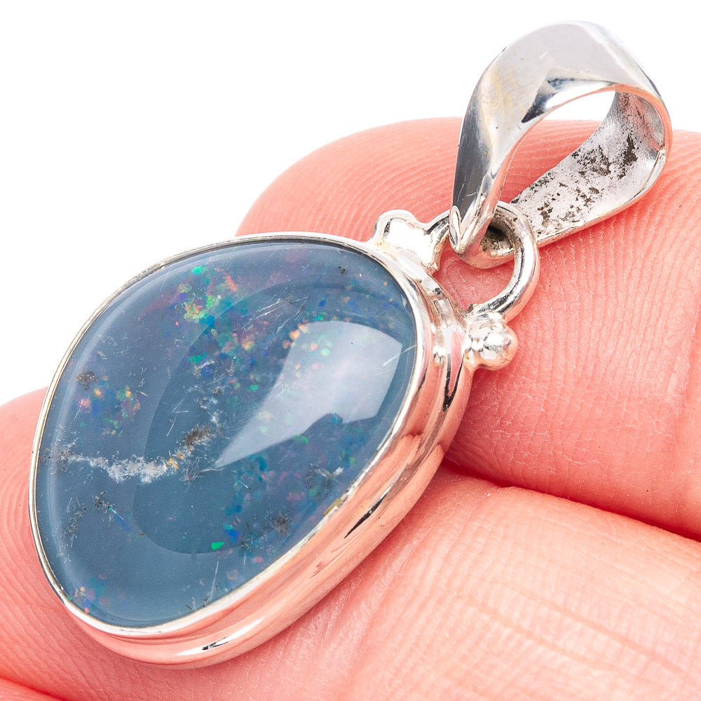 Rare Triplet Opal Pendant 1 1/4" (925 Sterling Silver) P44611
