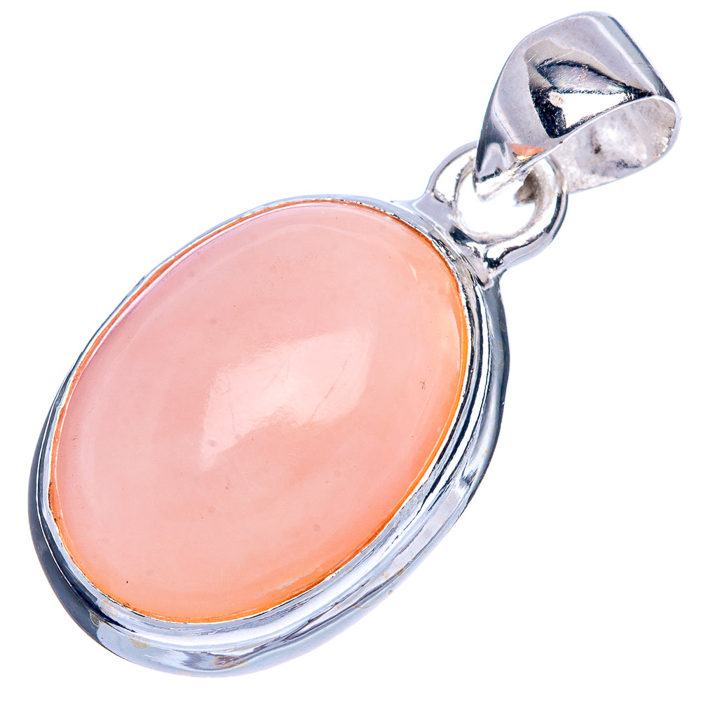 Pink Opal Pendant 1 1/4" (925 Sterling Silver) P41619