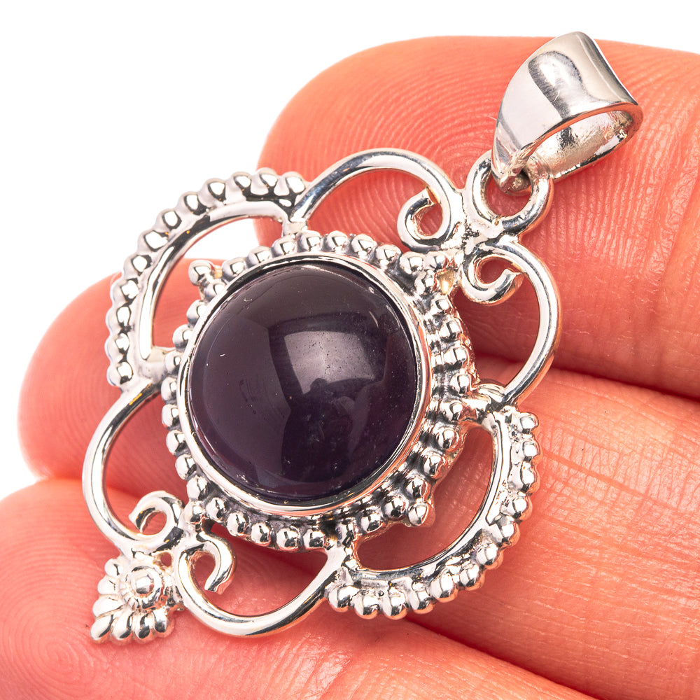 Premium Signature Amethyst Pendant 1 3/8" (925 Sterling Silver) P38776
