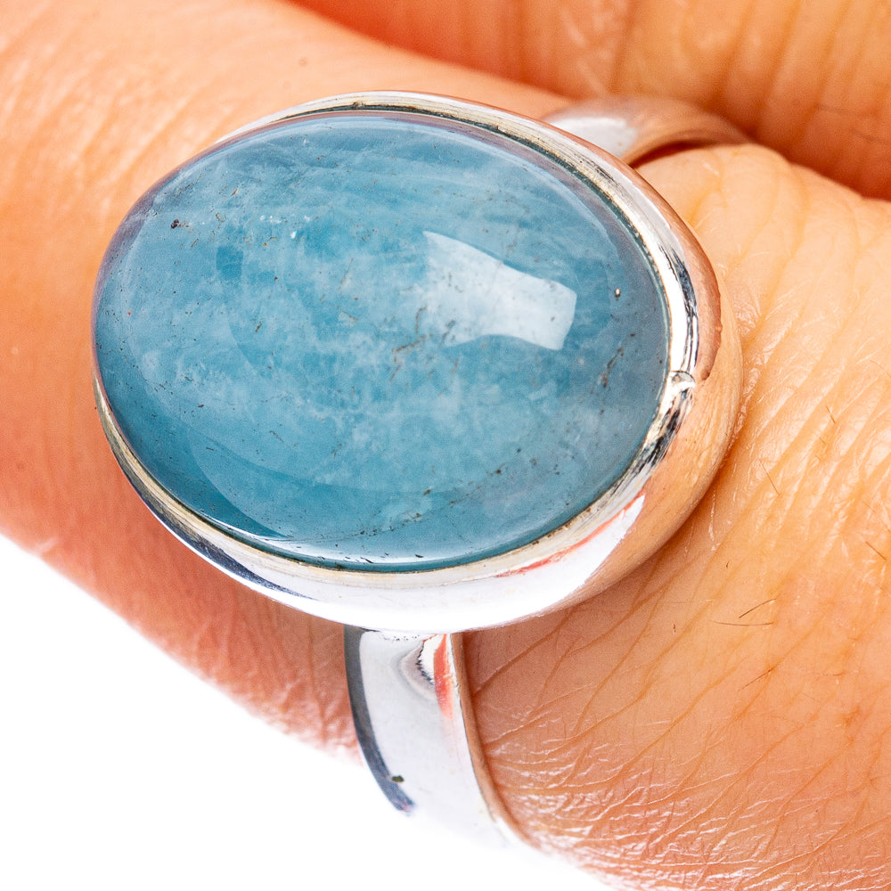 Aquamarine Ring Size 8.25 (925 Sterling Silver) R2380