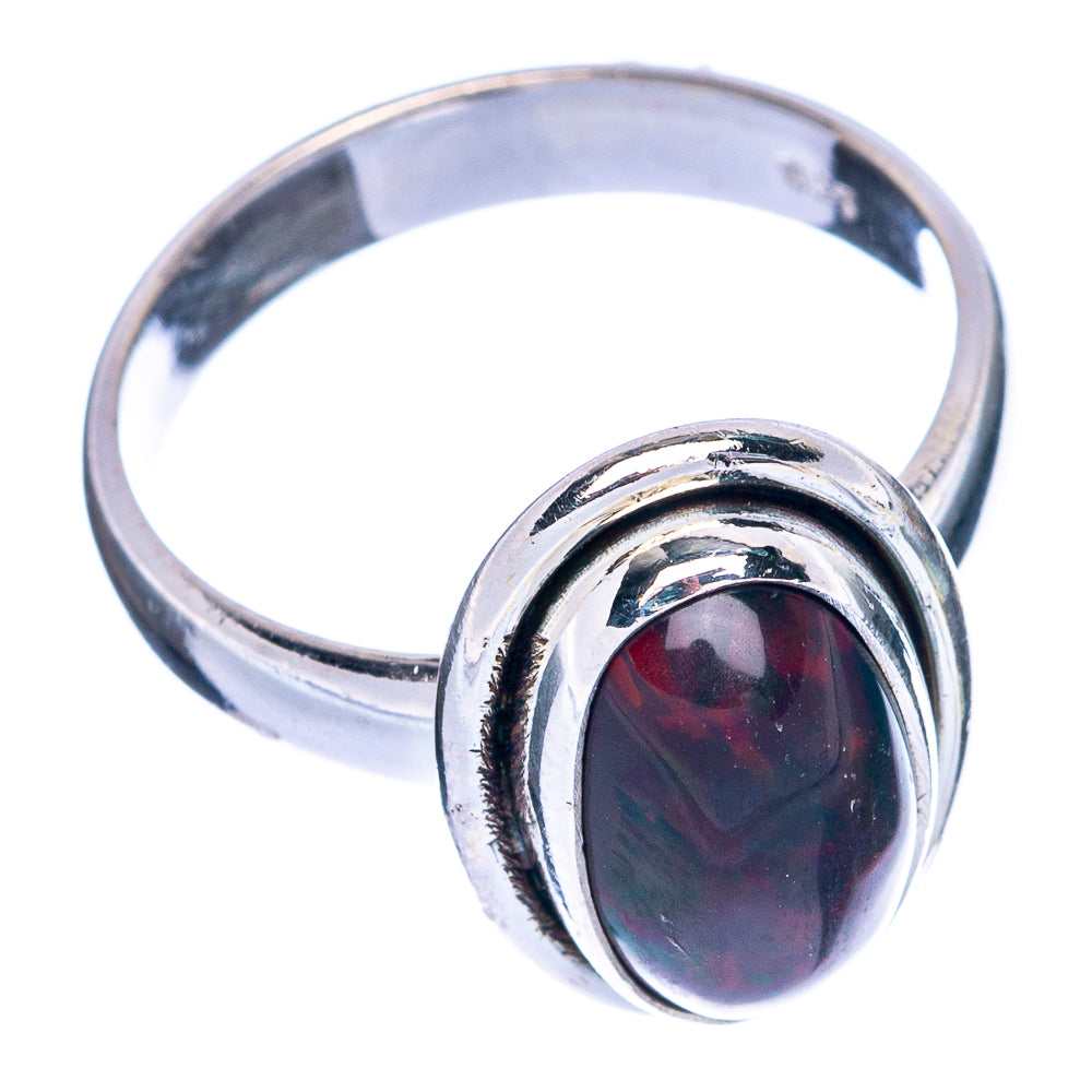 Black Opal Ring Size 6.75 (925 Sterling Silver) R144411