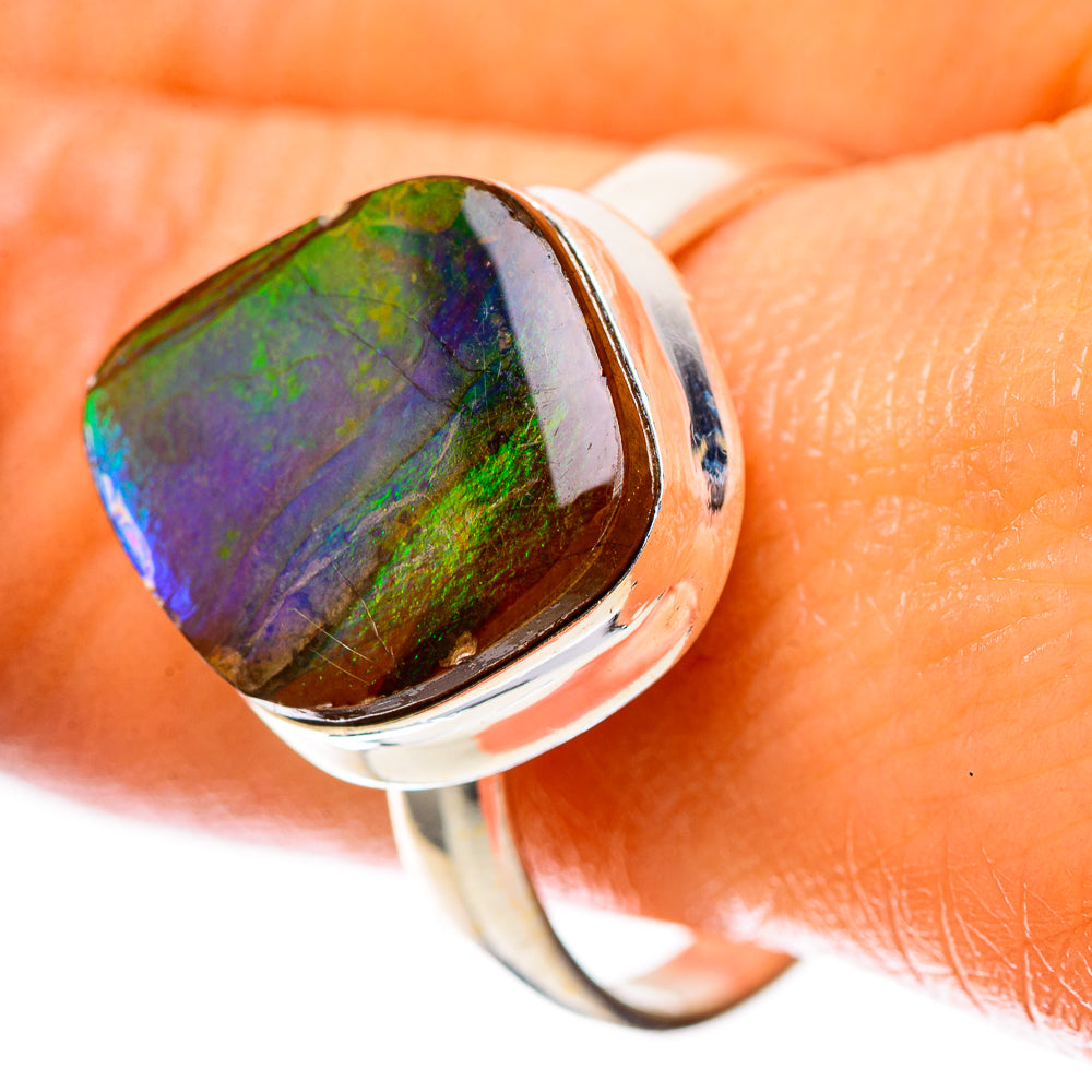 Canadian Ammolite 925 Sterling Silver Ring Size 11 (925 Sterling Silver) RING139384