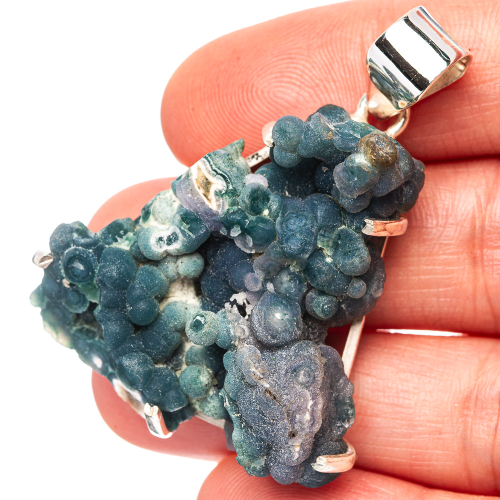 Premium Grape Agate Pendant 1 7/8" (.925 Sterling Silver)