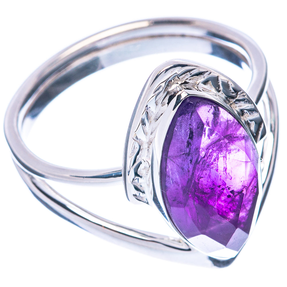 Premium Faceted Amethyst 925 Sterling Silver Ring Size 9 (925 Sterling Silver) R2738