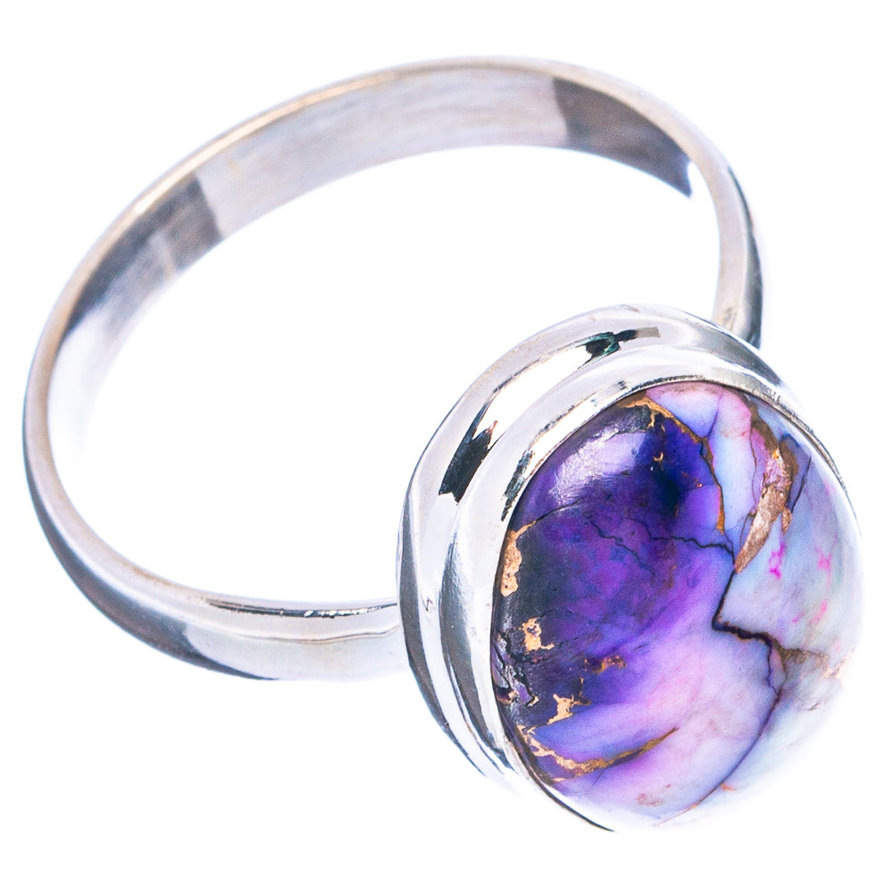 Purple Dahlia Mohave Turquoise Ring Size 9.75 (.925 Sterling Silver)