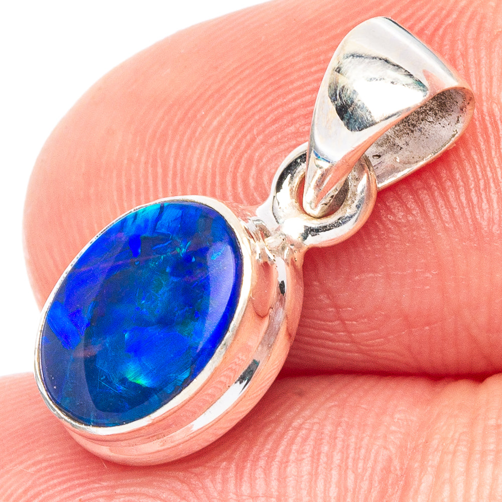 Rare Doublet Opal Pendant 3/4" (925 Sterling Silver) P44857