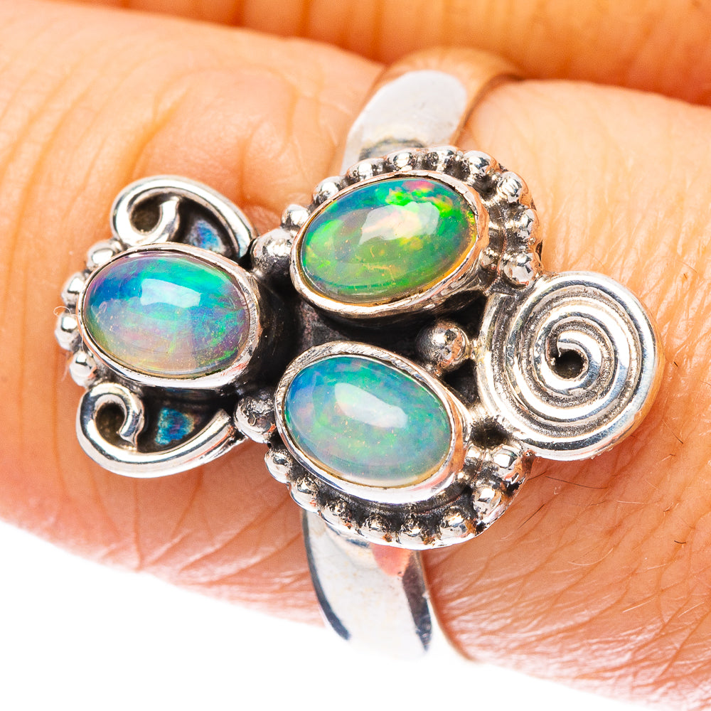Rare Ethiopian Opal Ring Size 8.5 (925 Sterling Silver) R4391