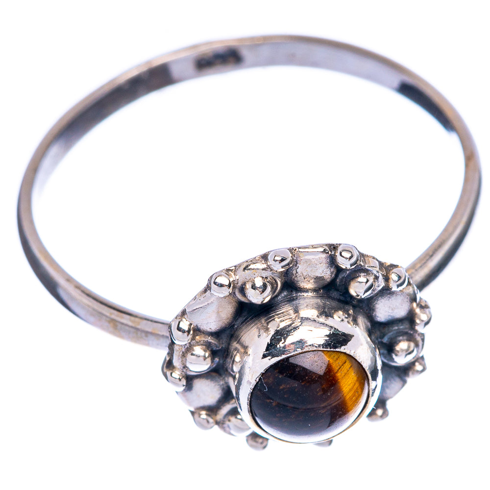 Tiger Eye Dainty Ring Size 9 (925 Sterling Silver) R145685