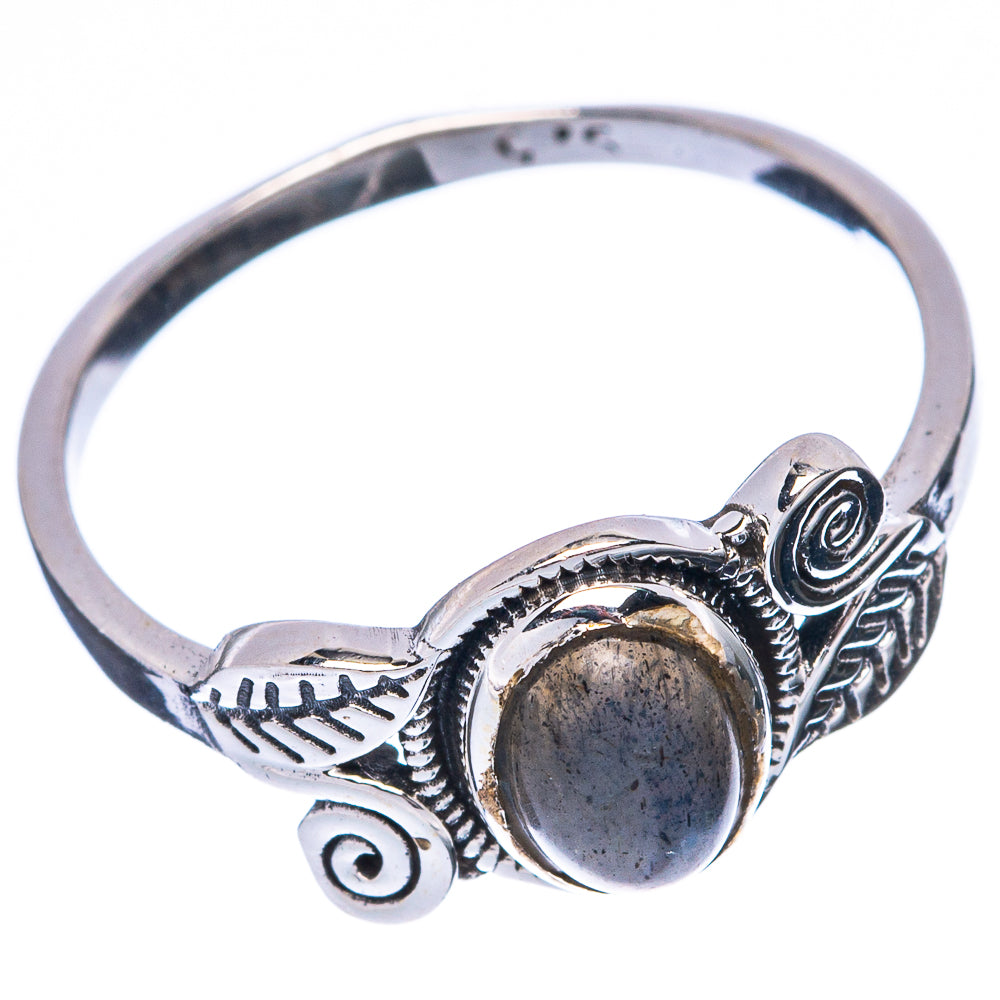 Labradorite Leaf 925 Sterling Silver Ring Size 7.75 (925 Sterling Silver) R5322