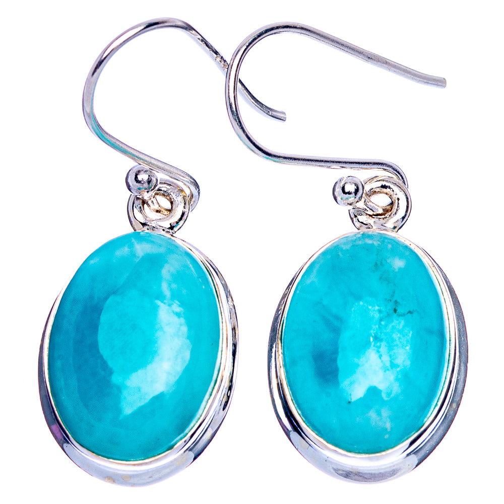 Larimar Earrings 1 1/4" (925 Sterling Silver) E1873